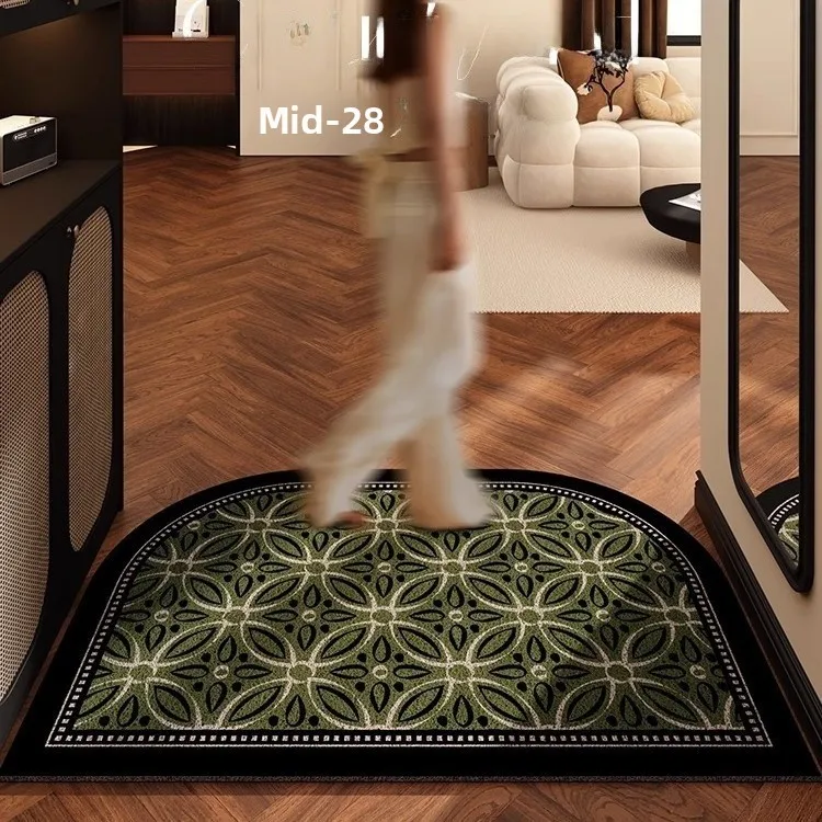 

New Carpet Entrance Door Mat Dirt Resistant Doorstep Entrance Hall Mud Scraper Anti Slip Mat Customizable Thread Circle