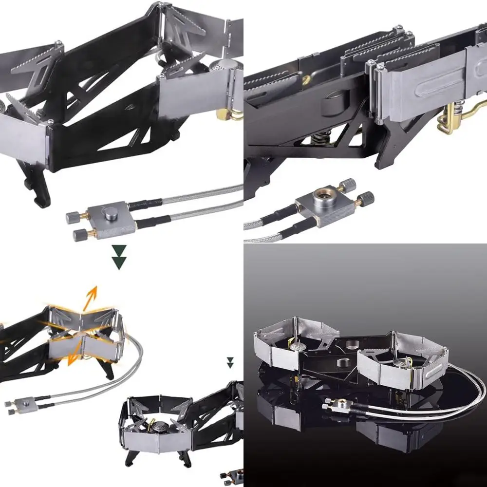 

Double Head Windproof Backpacking Stove Portable Outdoor Camping Furnace Fire Switch Free Adjustable Control Gas Stove