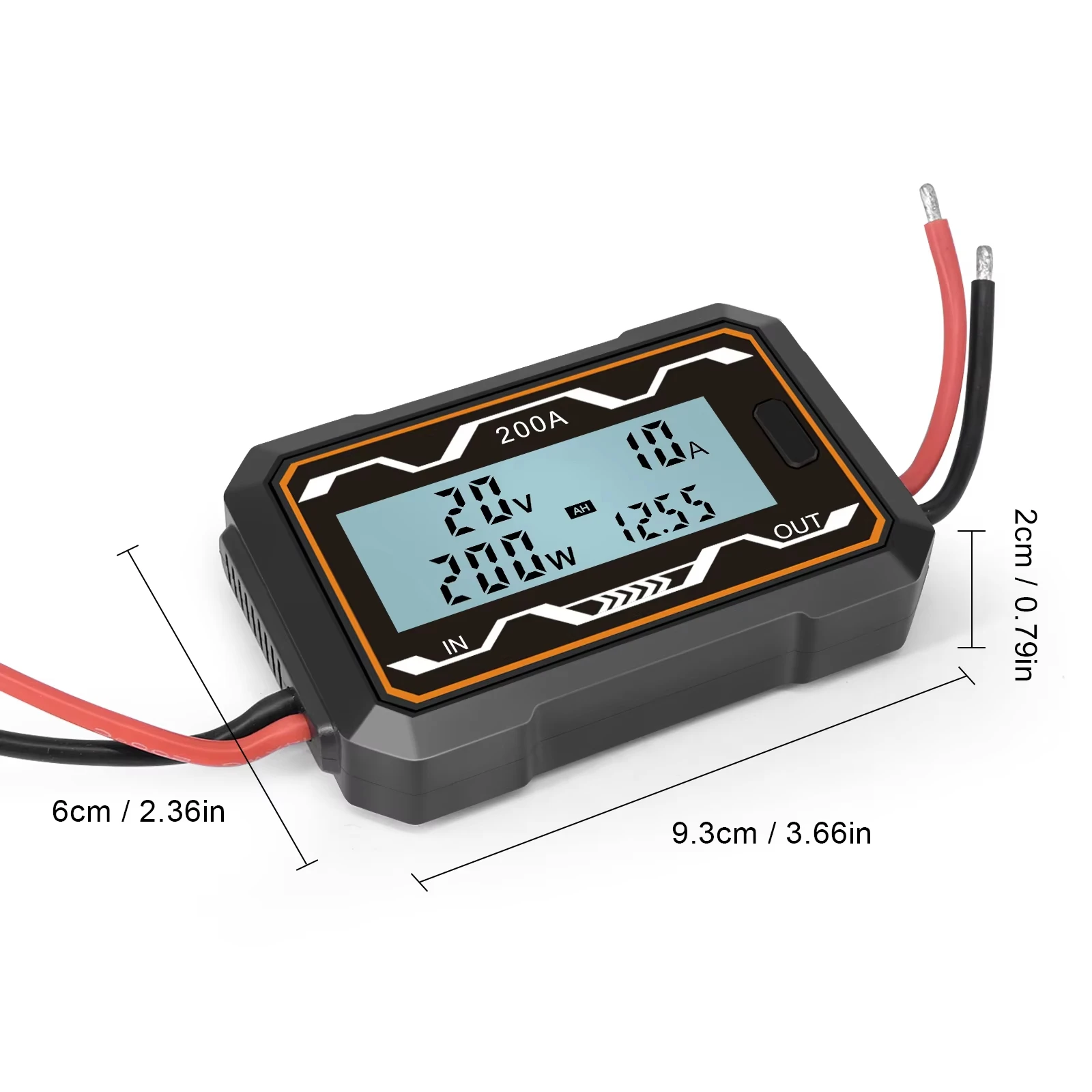 100A 150A 200A RC Watt Meter Digital DC 0-60V Voltmeter Ammeter High Precision LCD Backlight Battery Voltage Current Power Teste
