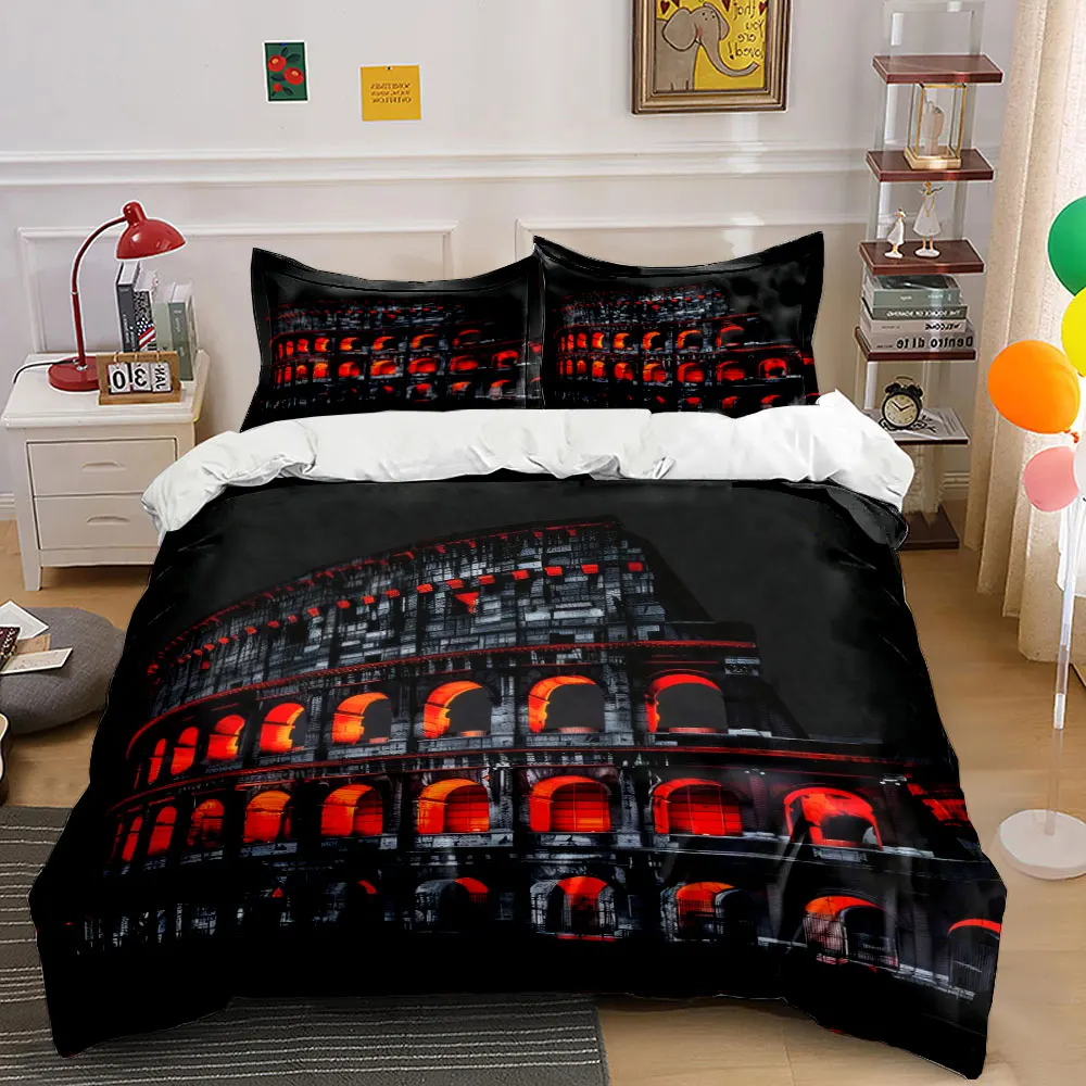 

"Colosseum Night Decor Set" Multiple sizes kid's and adults' bedroom Exquisite 3PC bedding set, gift