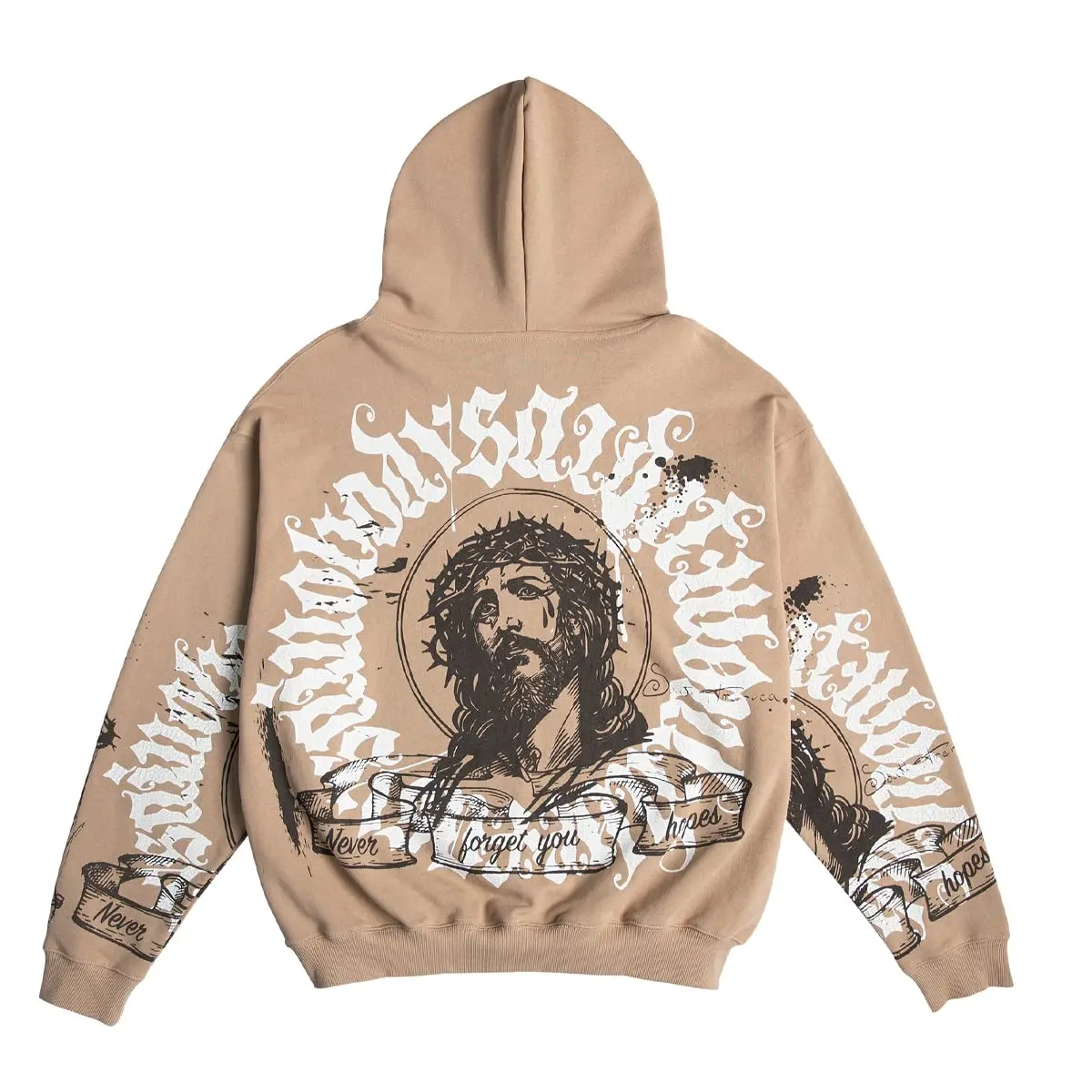 Men\'s women\'s 3D Pattern Hooded Casual Oversized Hoodie With Jesus Christ Print Long Sleeved Shirt Street Fashion Sports Hoodie