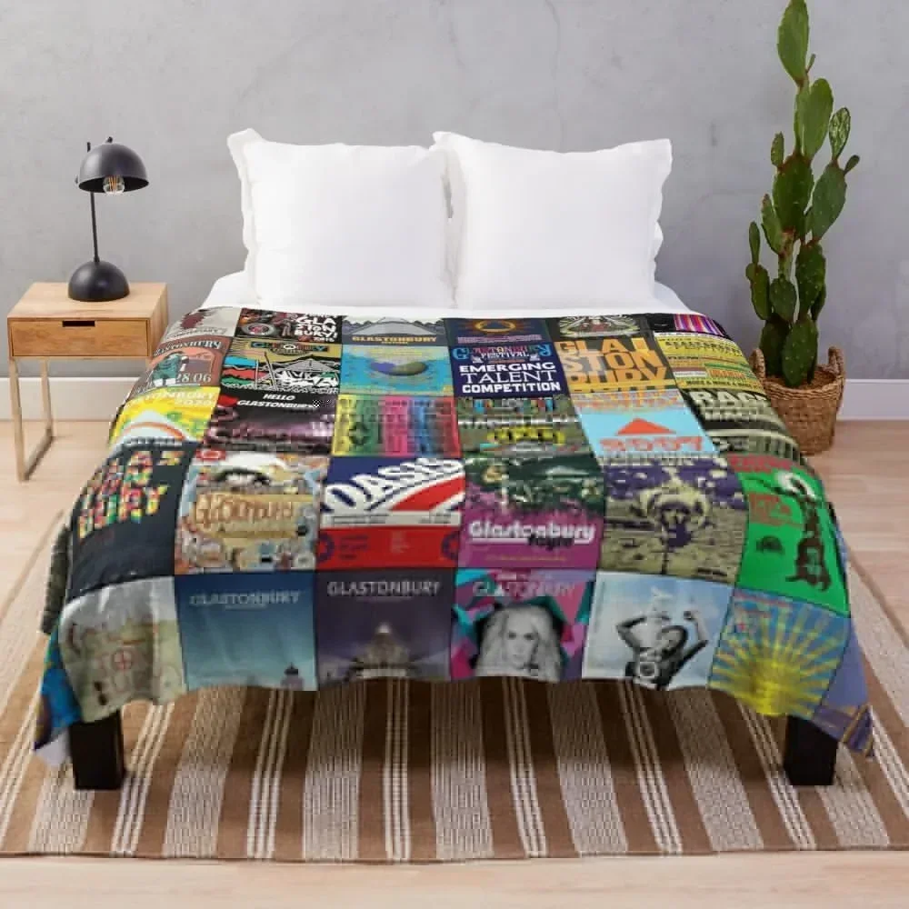 

Glastonbury Festival Throw Blanket Men's Soft Warm Throw Blanket for Couch