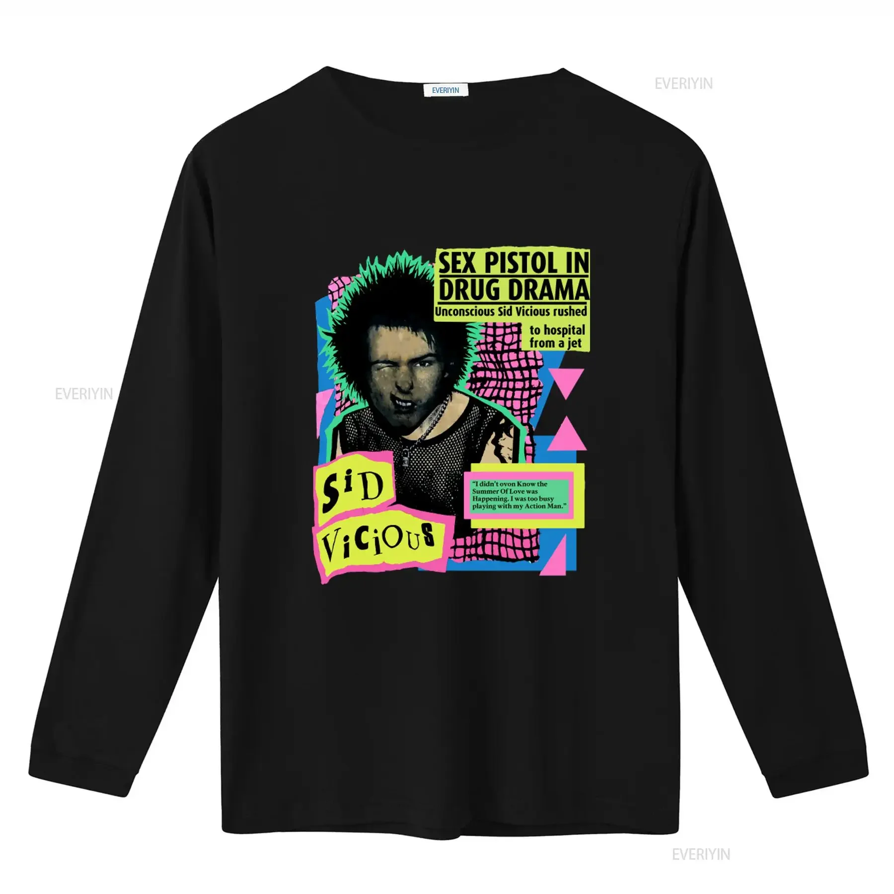 Vtg 80s Sid Vicious Sex Pistols Punk Rock Tour Concert T shirt LNH1623 vintage Washed Casual fashion graphic Slightly Stretched