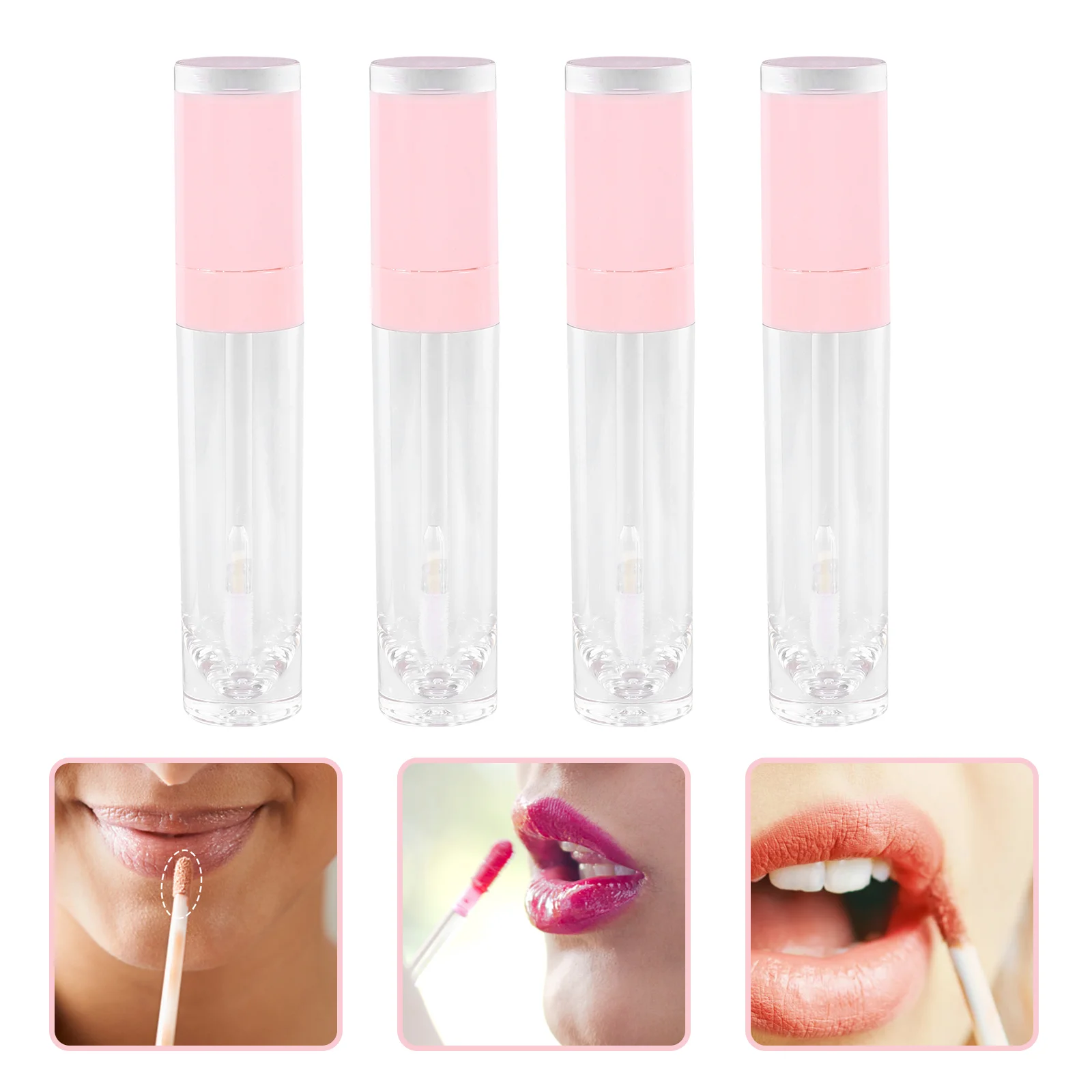 AfricTube de Jules Gloss Plumper Balm, Petits tubes HI en plastique, 4 pièces