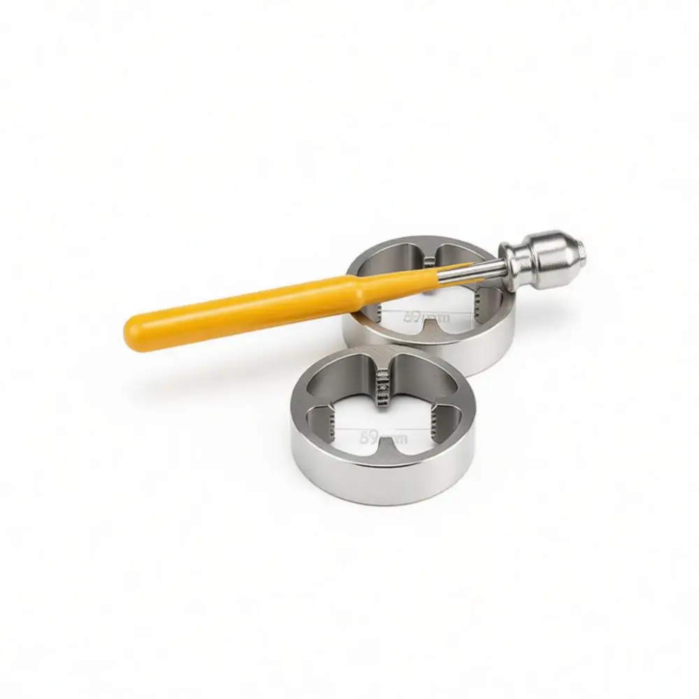 PVC Conduit Threading Die Tool Hand Operated Pipe Thread Maker Plastic Water Piping Repair Gear Construction Maintenance Kit