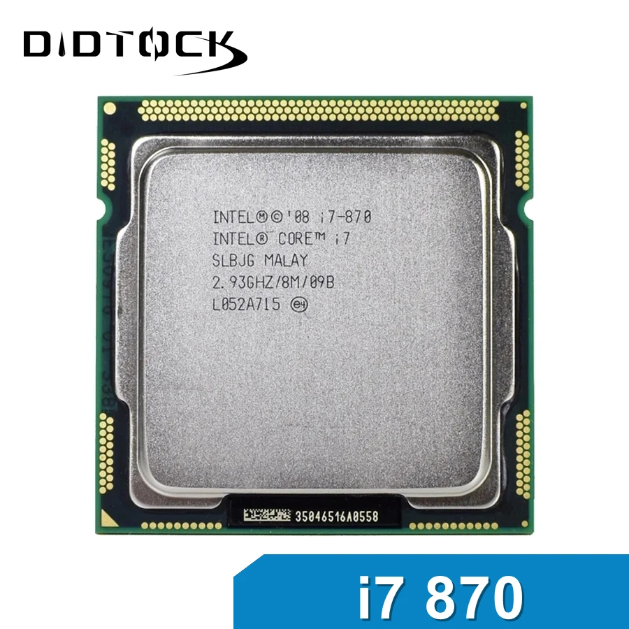 

Четырехъядерный процессор Intel Core i7 870, процессор LGA 1156, 2,93 ГГц
