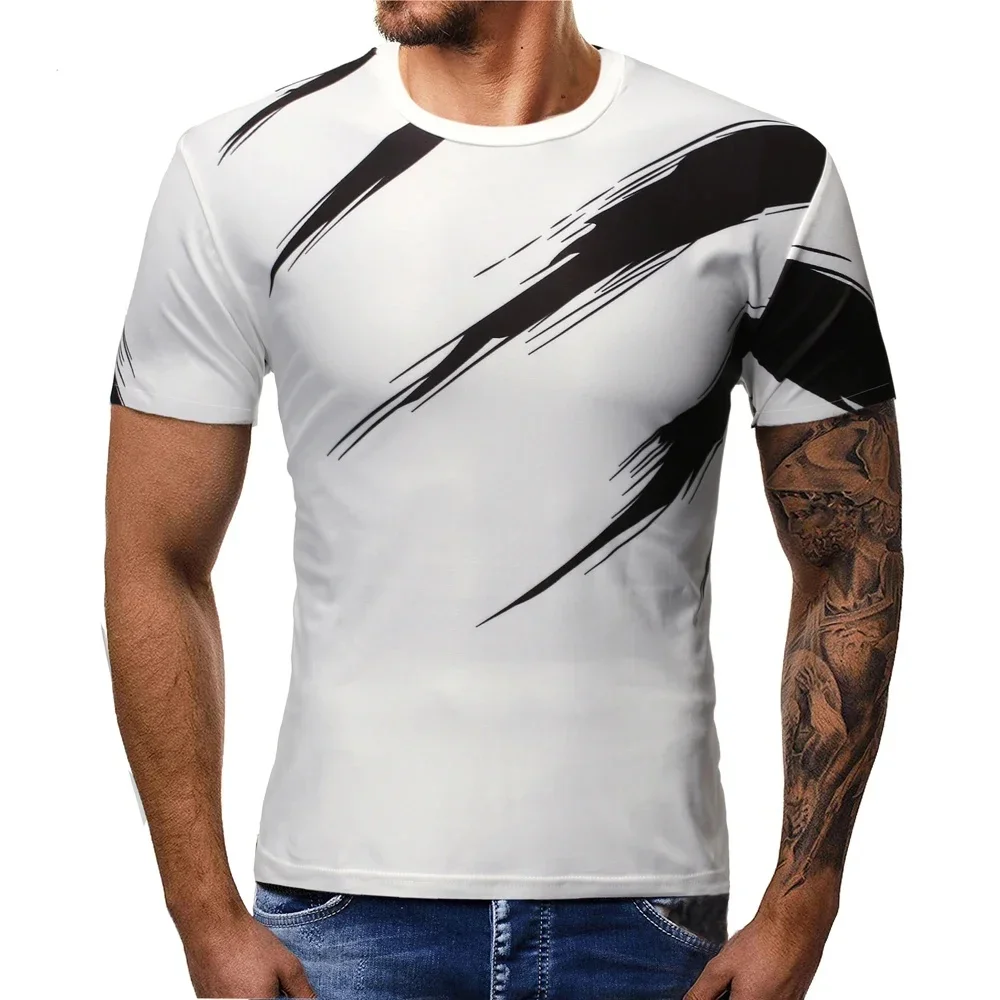 Herren T-Shirt Gym Badminton Tennis Sportbekleidung Herren Mode Print Trainingskleidung Sommer Tägliches Laufen O-Ausschnitt Sport T-Shirts Top