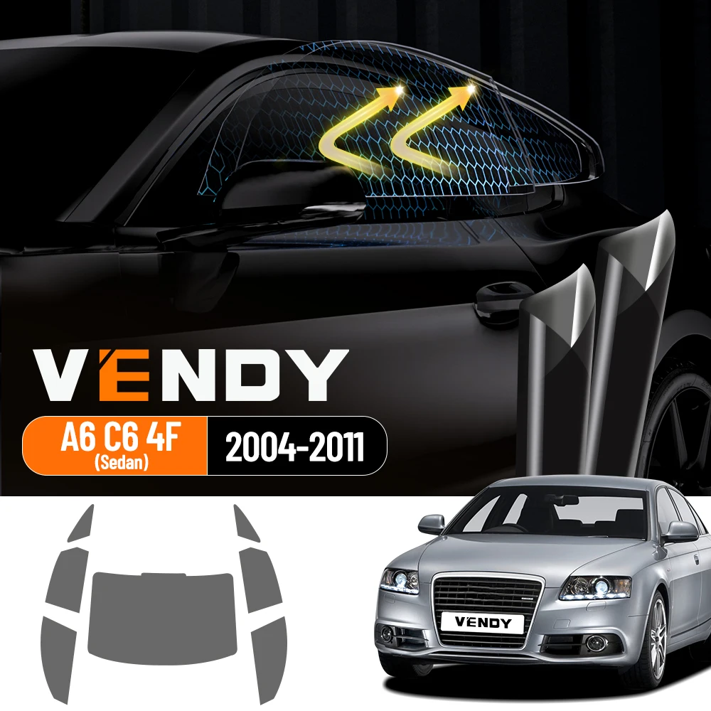 

For Audi A6 C6 4F 2004-2011 Sedan Pre-Cut Easy Install Car Window Tint Film Kit Solar Tinted Film Privacy,Heat & UV Protection