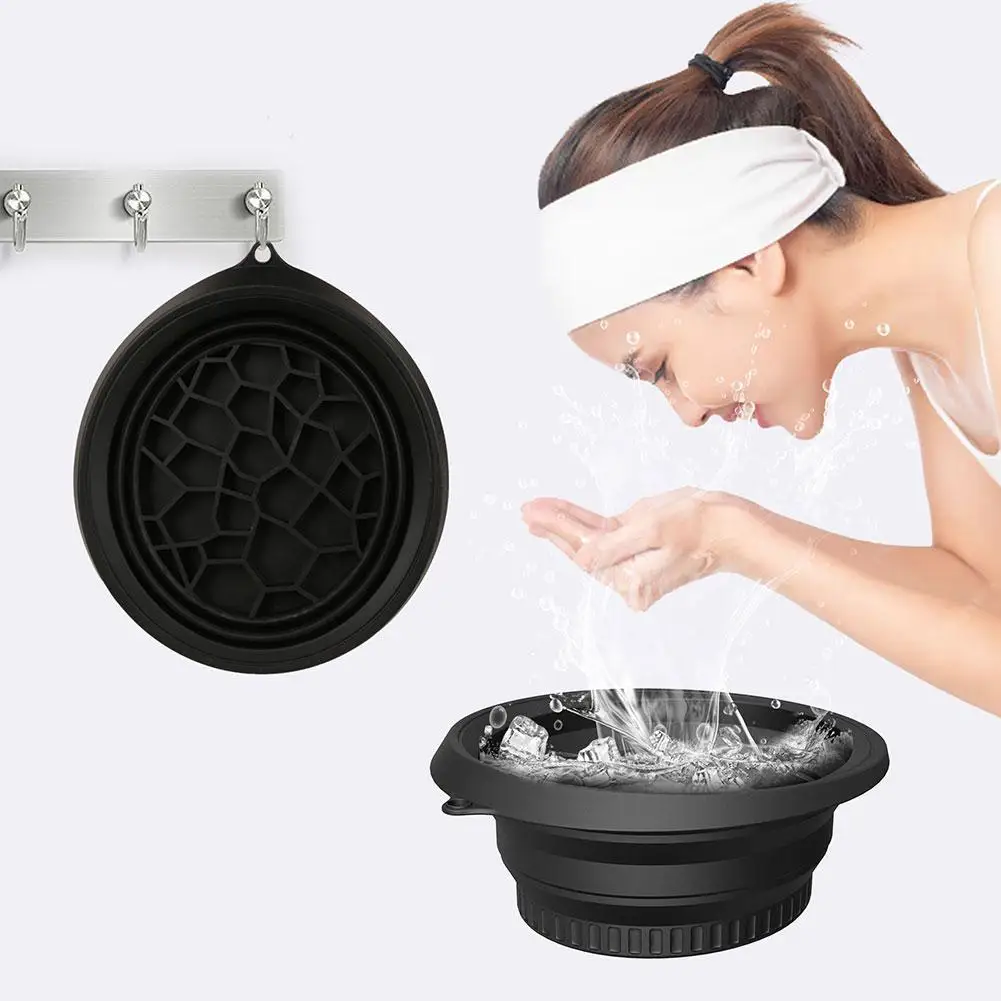 Przenośna miska do kąpieli lodowej do twarzy, do pielęgnacji skóry twarzy, do kąpieli zimną, do terapii zimnem, umywalka do mycia twarzy z tacką na lód.