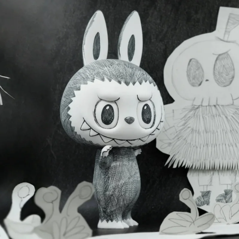 

Genuine New The Monsters Mega Labubu Sketch Anime Figure 400% Collectible Toys Kawaii Decoration Children Halloween Gift