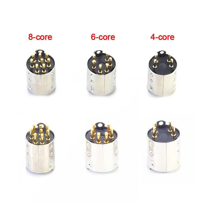 2PCS New High Quality 8Pin/6Pin/4Pin Mini DIN Plug S Terminal PLC Connector MD8 Pin Male DIY for Soldering Cables Connector
