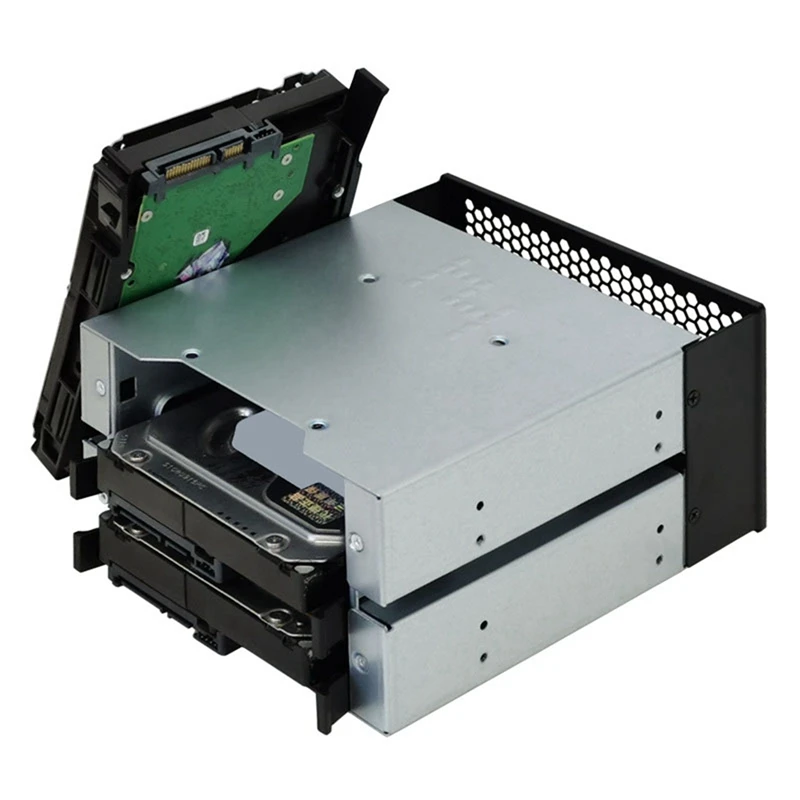 3.5 Inch HDD Cage Rack Hard Driver Tray Hard Drive Cage Support 3 HDD Hard Disks-A23R