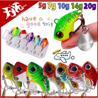 5-20g  Fishing Lure Kit Mini Metal VIB Artificial Bait Sinking Rotating Spinner Spoon Fishing Lures Jigs Fishing Tackle ﻿