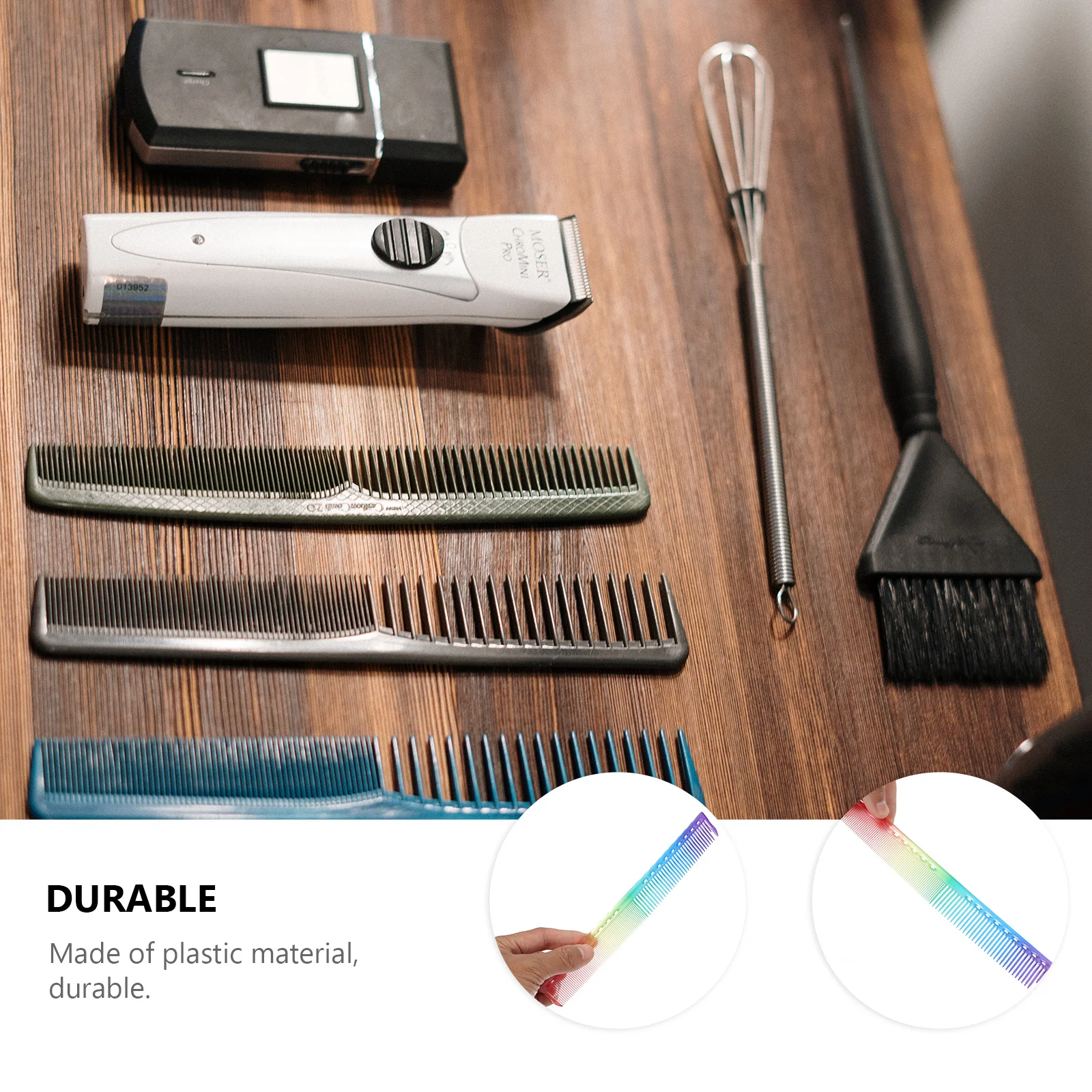 

3 шт., расческа для тонкой стрижки, красочный набор для укладки парикмахерских, зубы для всех типов волос, влажный и сухой парикмахерский инструмент для окрашивания