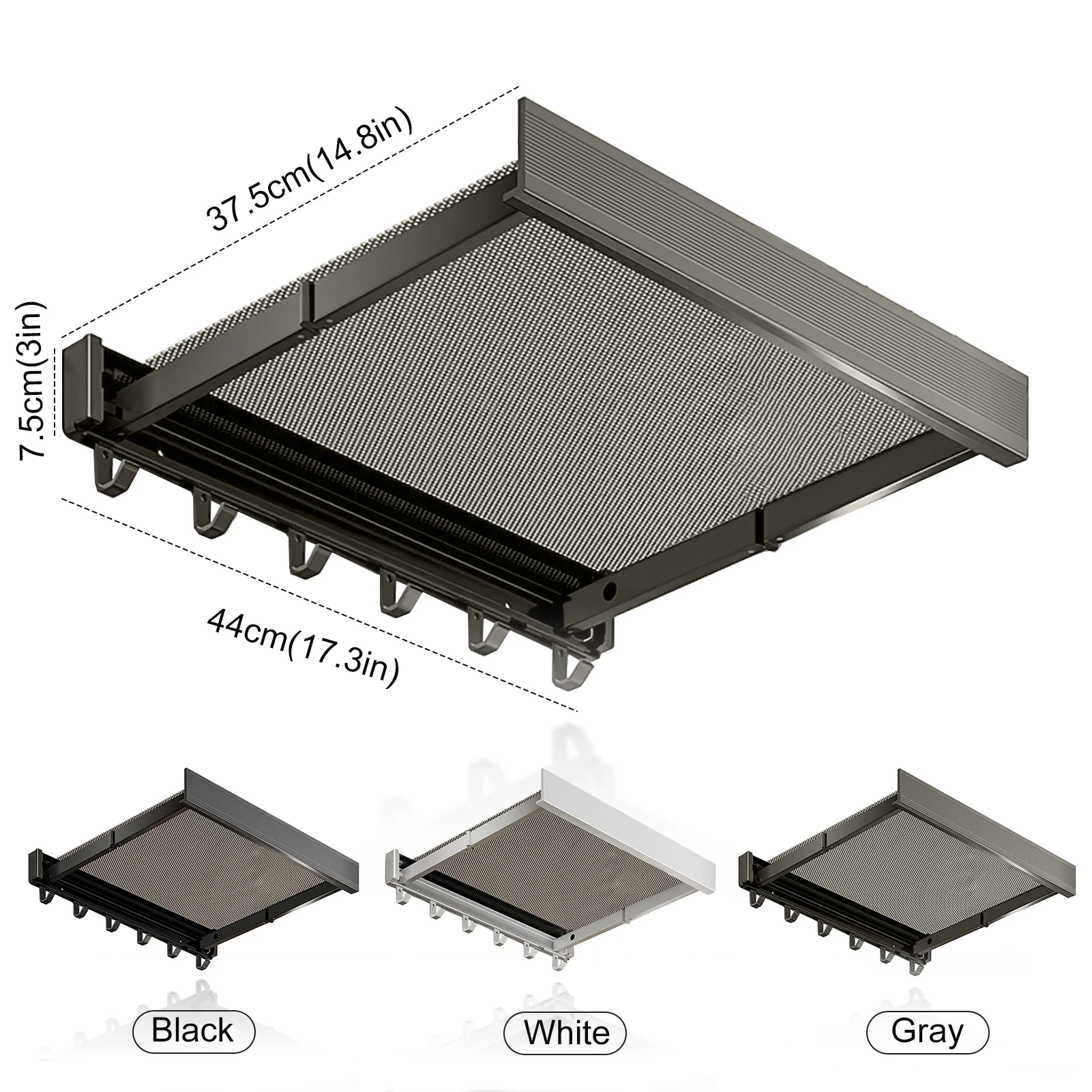 Toallero plegable Invisible para baño, estante de almacenamiento montado en la pared, sin perforaciones