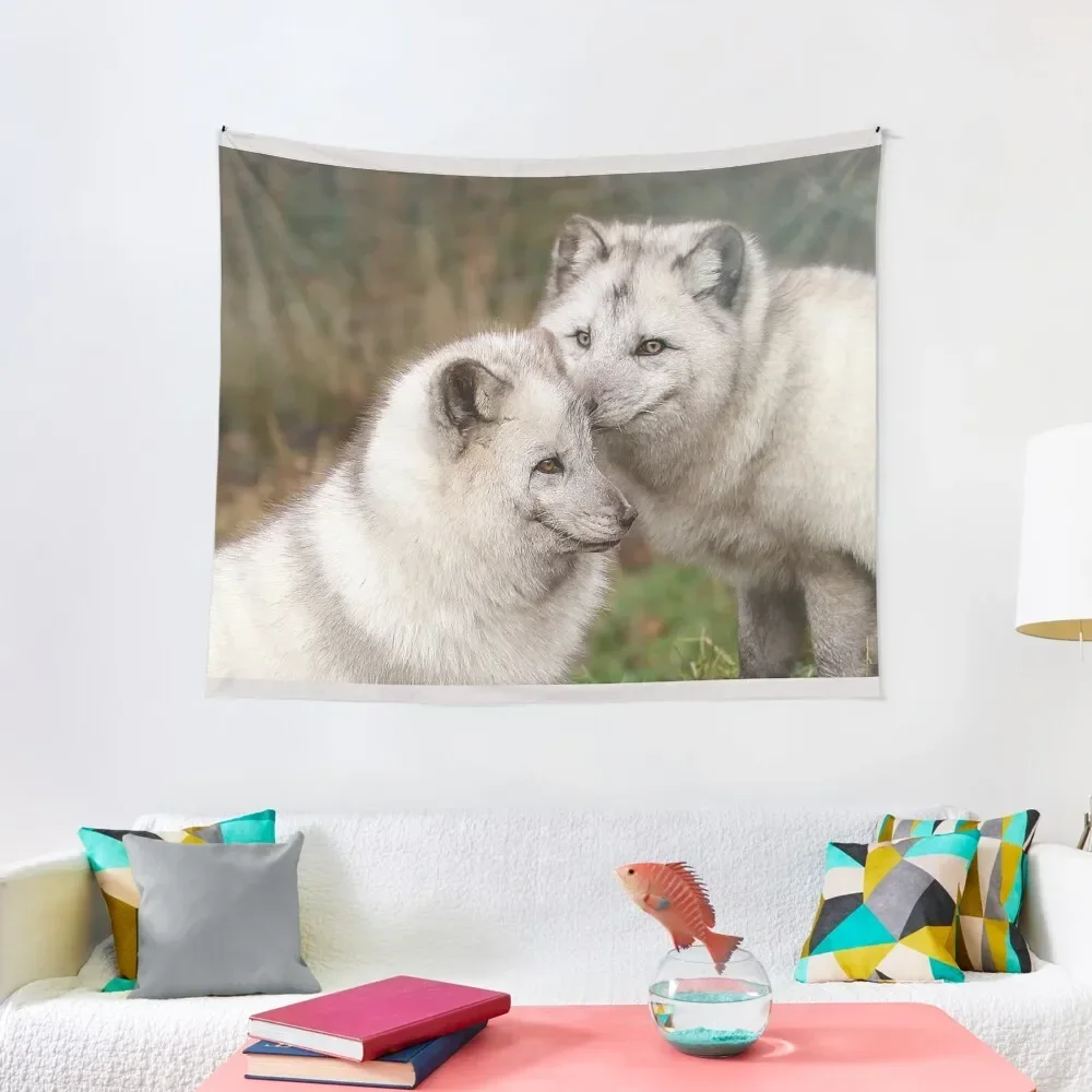 

Arctic Fox Cuddle Tapestry Nordic Home Decor House Decor Tapestry