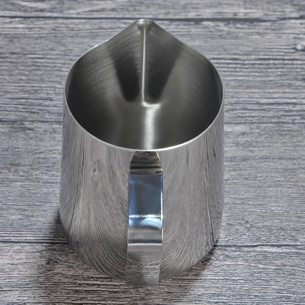 350/600ML Stainless Steel Garland Cup Milk Froth Pot Foamer Coffee Latte Cup Container Milk Coffee Metal Kettle Bar Kitchen Tool