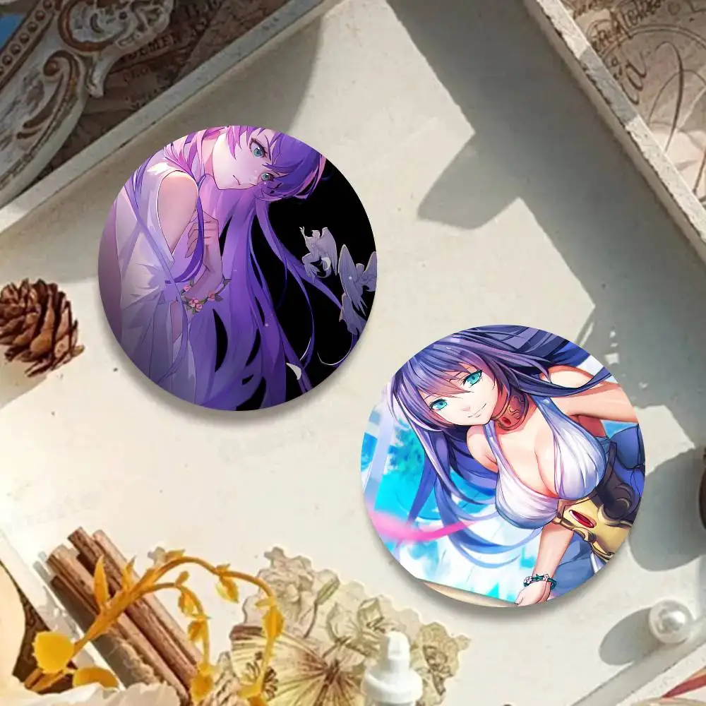 Athena Animation S-Saint S-Seiya Cartoon Style Badge Brooches On Backpack Decoration Round Enamel Pins For Accessorys