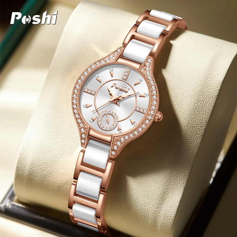 

POSHI 980 New Fashion Quartz Wristwatch Casual Dress Lady Watch Original Brand Luxury Business Watches For Gift With Box