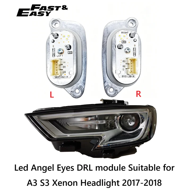 Aftremarket New 8V0998473 8V0 998 473 8V0998474 8V0 998 474 DRL Daytime Running Light Module for Audi A3 S3 RS3 Xenon Headlight