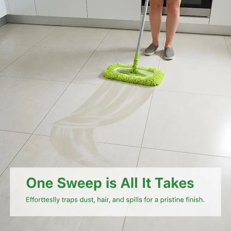 4Pcs Reusable Mop Pads Ultra Soft Microfiber High Absorption Washable Cleaning Pads for Laminate Vinyl Floor Deep Cleaning