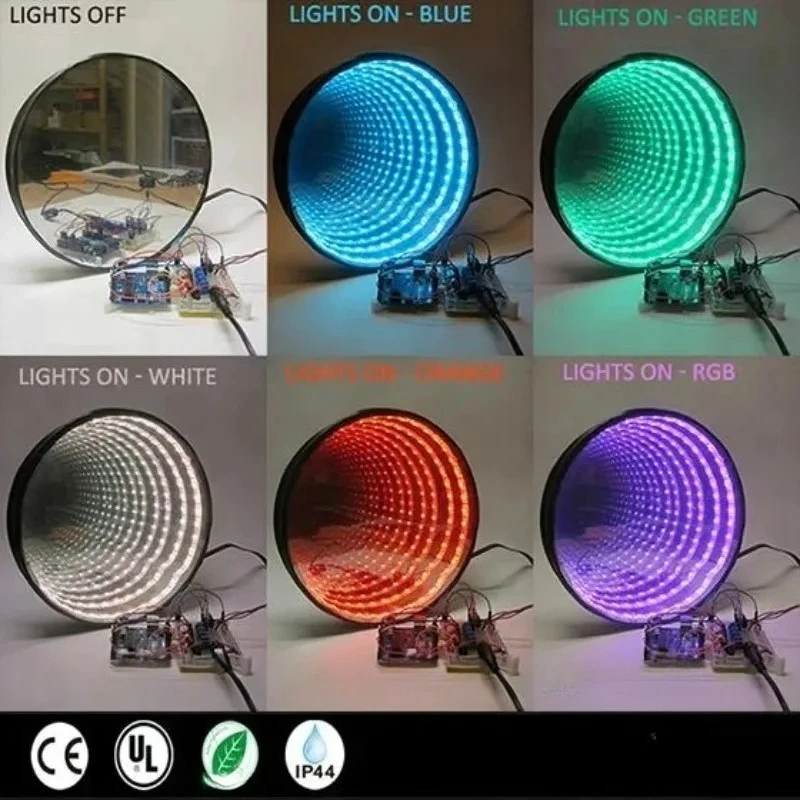 Living Room 3D Large LED Infinity Mirror With Rectangle Shape