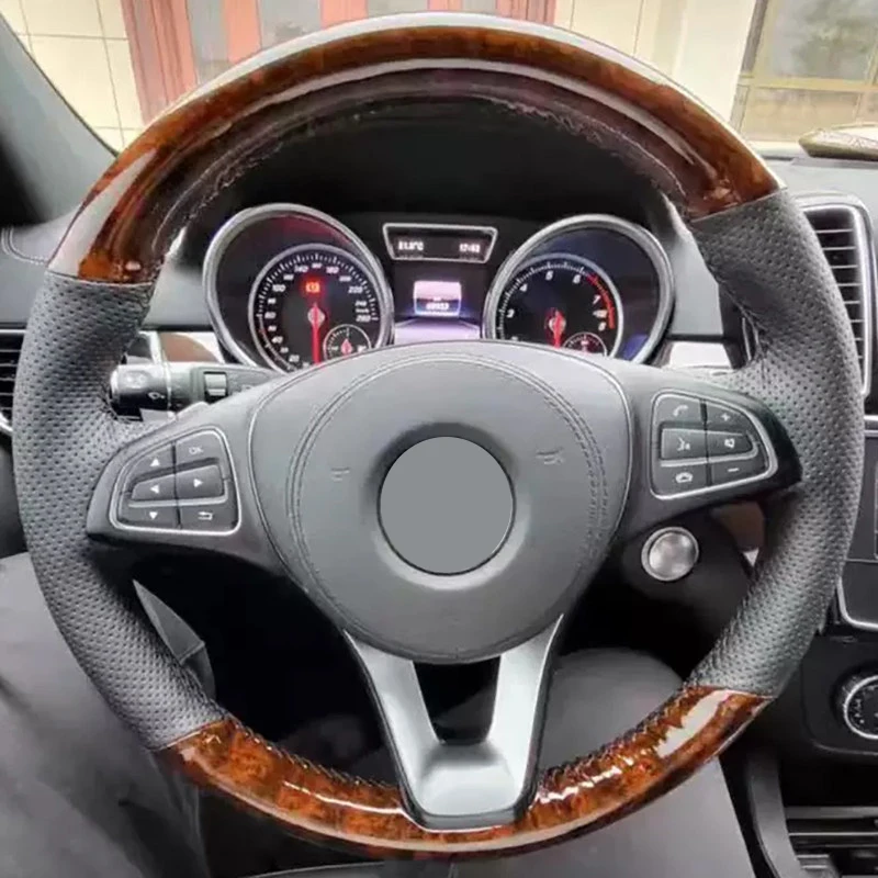 

Чехол на руль автомобиля для Mercedes-Benz W176 W246 W205 C117 C218 X218 W213 X156 X253 W166 X166 EQV W447, кожаный, ручной работы
