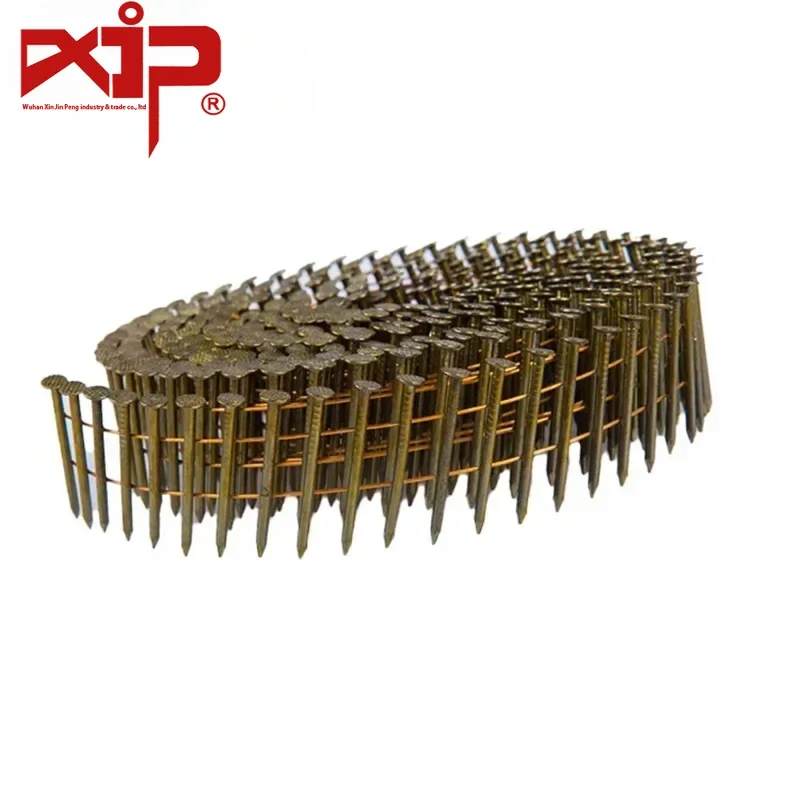 Coil Siding Nails 25mm 15-Degree Wire Collated iron Coil Smooth Shank Full Round Head Nails for Pallet Pneumatic Nail Gun Use