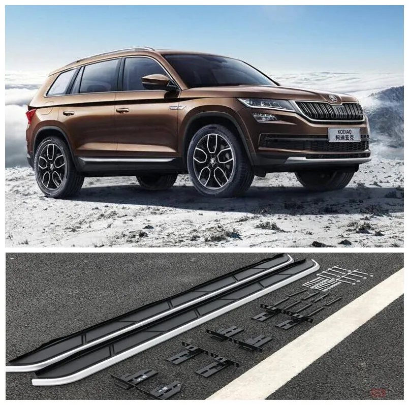 

Fits For Skoda KODIAQ 2017 2018 2019 2020 High Quality Aluminum Alloy Running Boards Side Step Bar Pedals