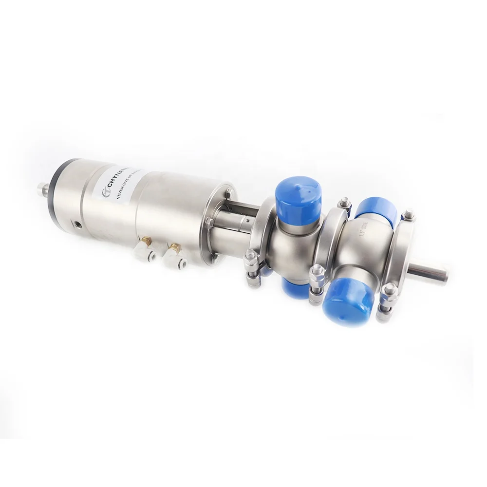 Intelligent Sanitary Stainless Steel Single & Double Seat Mixproof Valve Pneumatic Actuator