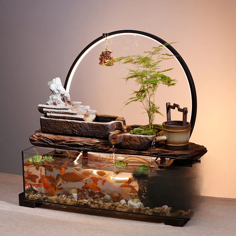 Simplicity Design Fishbowl New Chinese Style Living Room Viewing Pretty Office Aquariums Home Acuario De Peces Pet Products LVYG