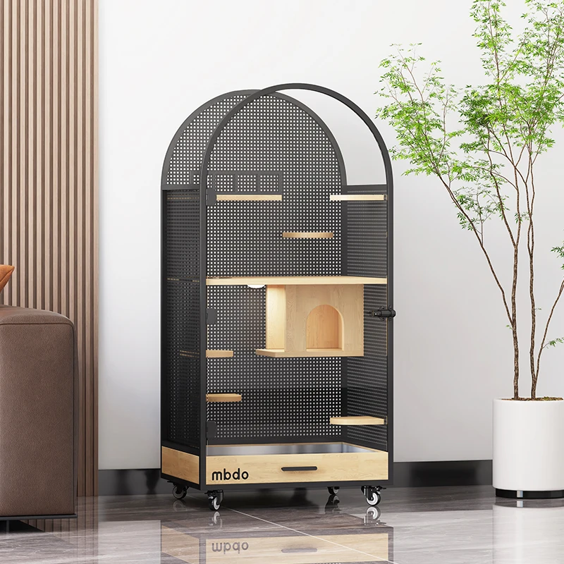 Space Chinchilla Cabinet Cage Luxury Panoramic Villa Solid Wood Squirrel  Honey