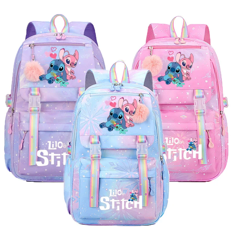 

Disney Lilo And Stitch Women's Backpack Boys Girls Bookbag Bag Student Teenager Children Knapsack Schoolbag Rucksack Mochila