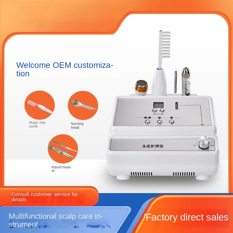 Professionele Hoofdhuidverzorging Machine Haarzakjes Behandeling Apparaat Met Kam Microstroom Hot Cold Hamer Ampul Import OEM CE