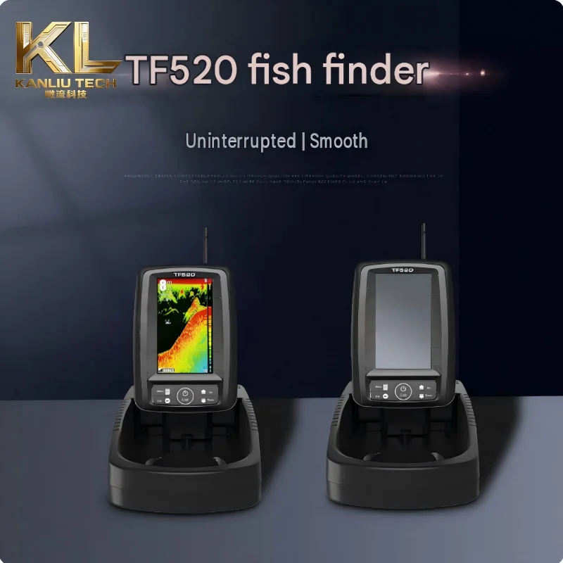 TF520 300M Wireless Sonar Fish Finder Echo Sounder For RC Bait Boat Carp Fishing Underwater Depth & Fish Detection Equipment