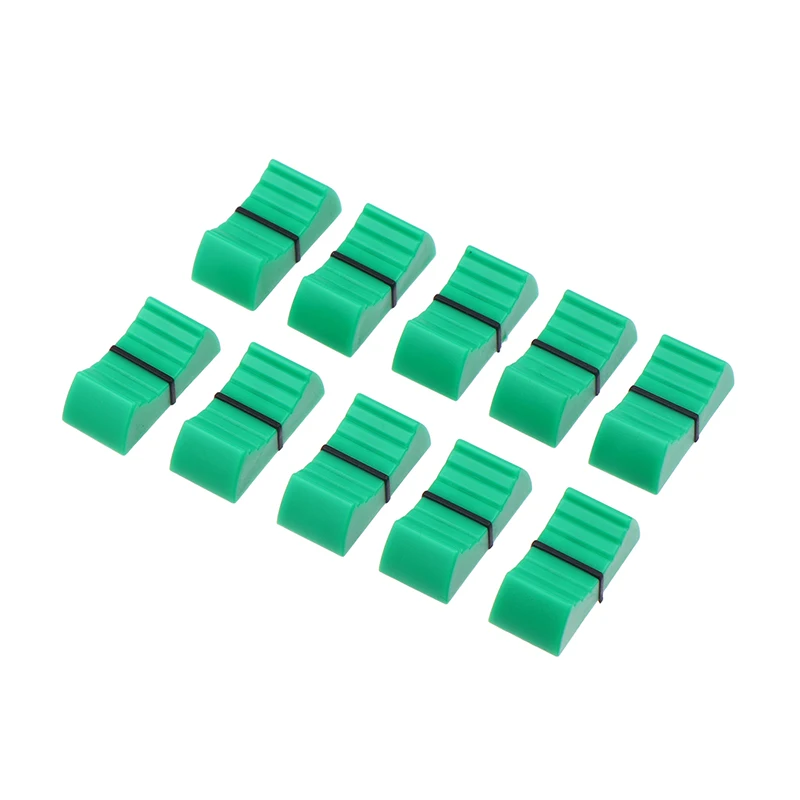 (G)10PCS Plastic Mixer Push Key Cap Fader Knob Cap Touch Sensitive Slider Ribbed Mixer Desk Switch Knob Cap