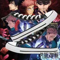 Anime Jujutsu Kaisen High Top Canvas Shoes Satoru Gojo and Geto Suguru Cartoon Sneakers Casual Comfortable Flat Shoes Cool Gifts