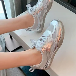 New Style Pearl Decorated Casual Lightweight Fashionable Women's Shoes Mesh Breathable Comfortable Flat Running Sneakers