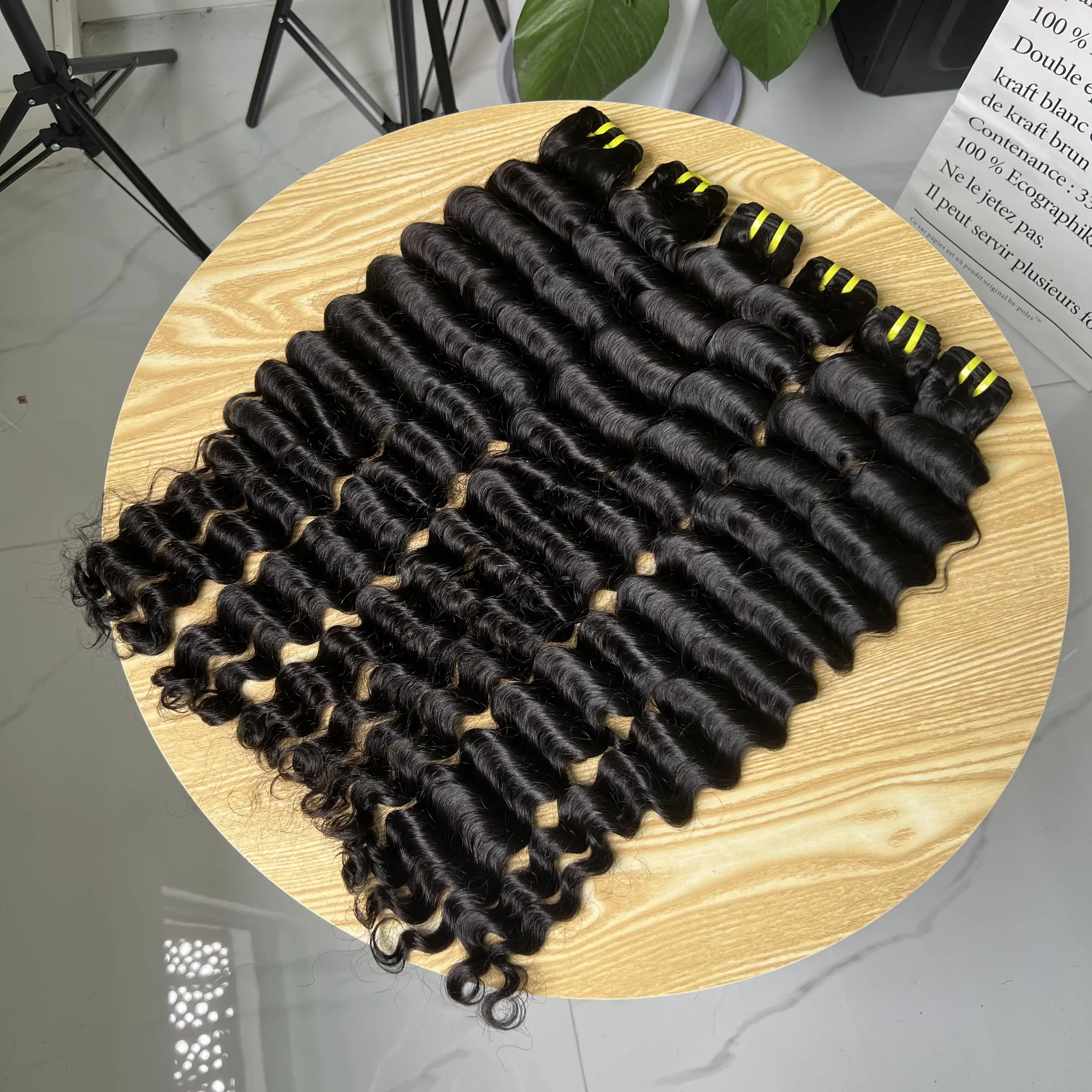 SWANEE Deep Wave Human Hair Bundles 10A Myanmar Hairs 10-30 Inch Natural Human Hair Weaving Remy Loose Deep Wave Hair Bundles