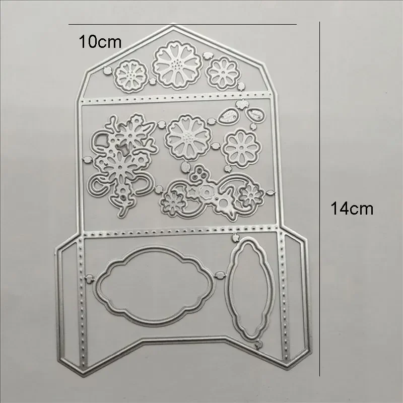 Metalowe matryce do wycinania Koperta Seria kwiatowa Scrapbook Papier Rzemiosło Nóż Forma DIY Album Kartki Dekoracja Ostrze Dziurkacz Szablony