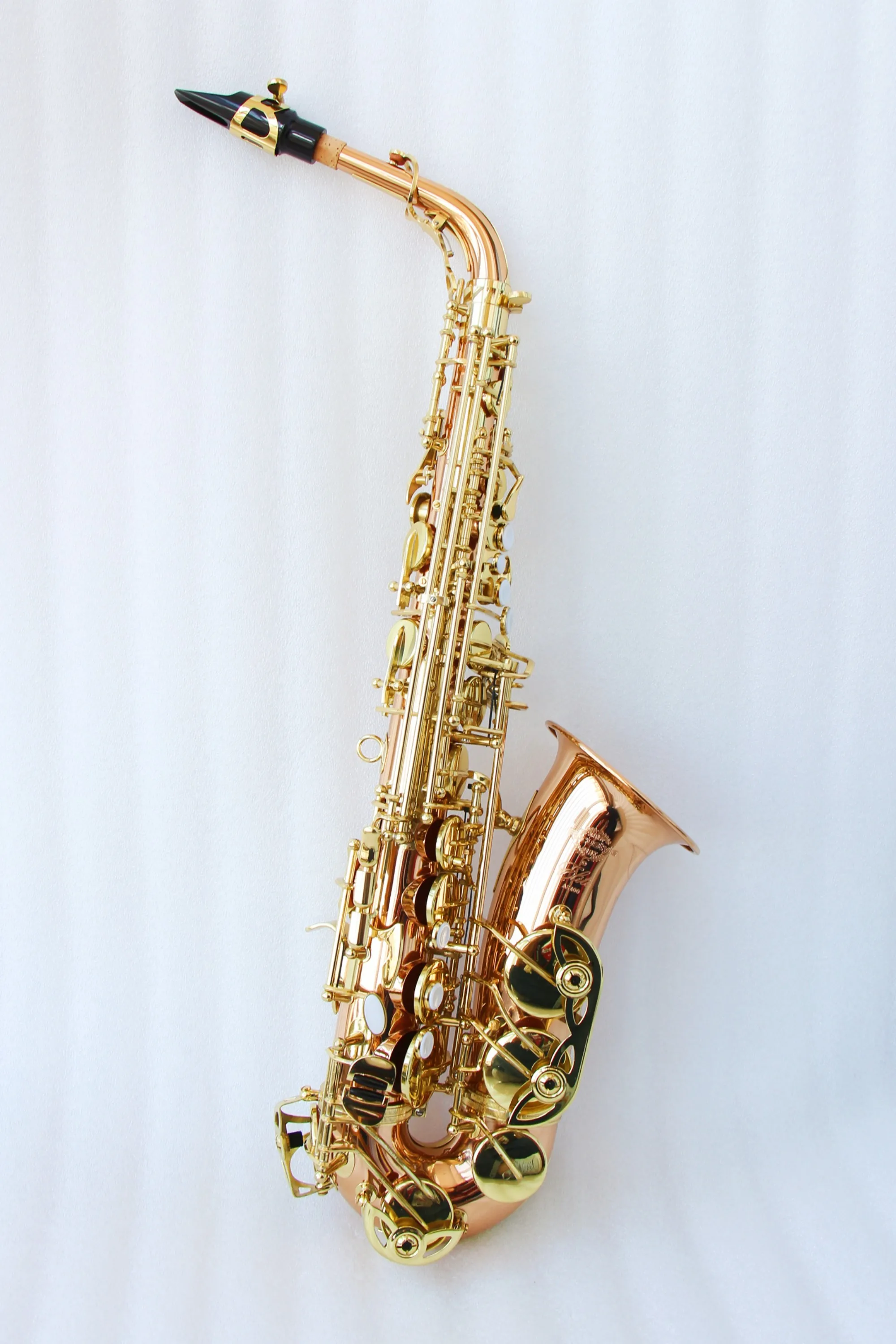 Wholesale Price Focustyle Eb Alto Saxophone High Grade Gold Bronze Clear Lacquered Adjustable Wind Instrument