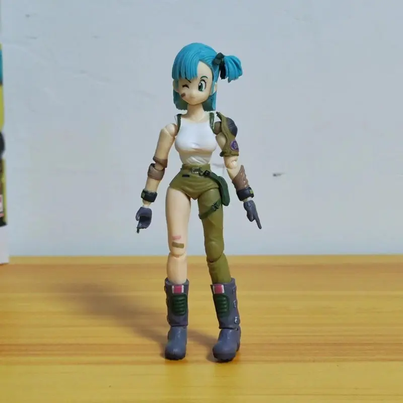Dragon Ball Bulma Figura de ação móvel 14 cm Estátua de anime para decoração de mesa presente colecionável Grand Adventure Start
