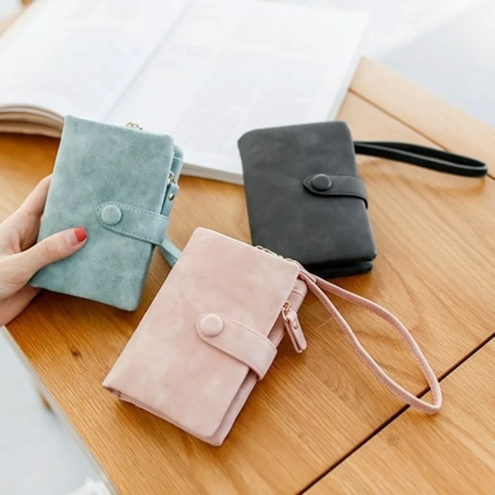 Casual Polyester Women Wallets Multifunction Large Capacity Phone Purses Long Zip Wallet