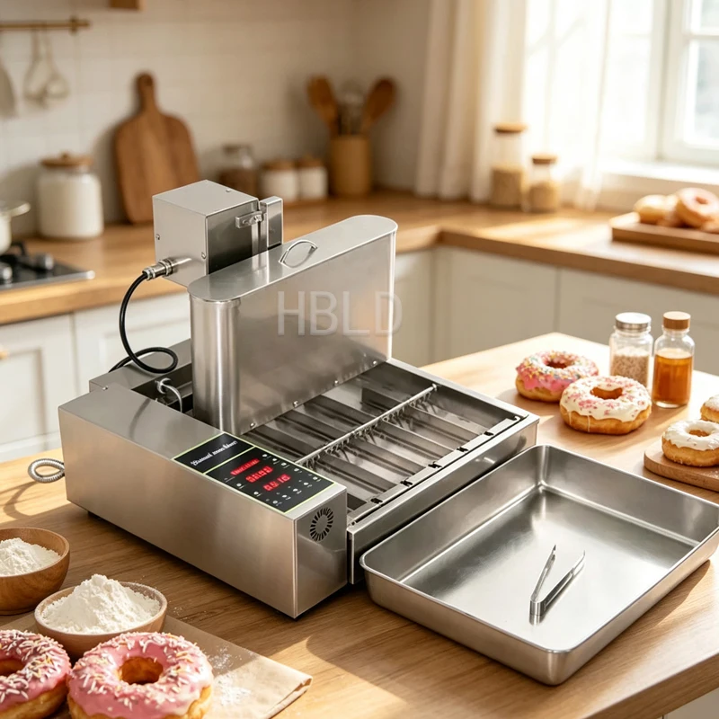 Image of Multifunktionale Mini Vollautomatische Donut-Maschine Frittiergerät für Snacks Küchengerät für den Hausgebrauch