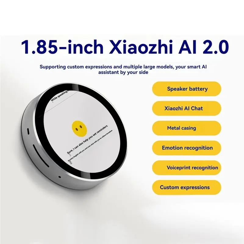 ESP32-S3 Xiaozhi AI Voice Chat Robot Development Board 1.85Inch Round Touch Display For Deekseep Doubao Qwen A