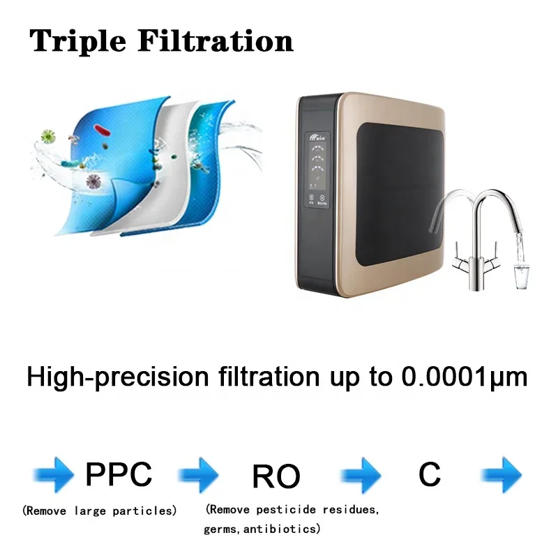 500GPD Reverseosmosis Water Filters Machine A Eau Kitchen Waterfilter Filtro Purificador De Agua Por Osmosis for Home Drinking