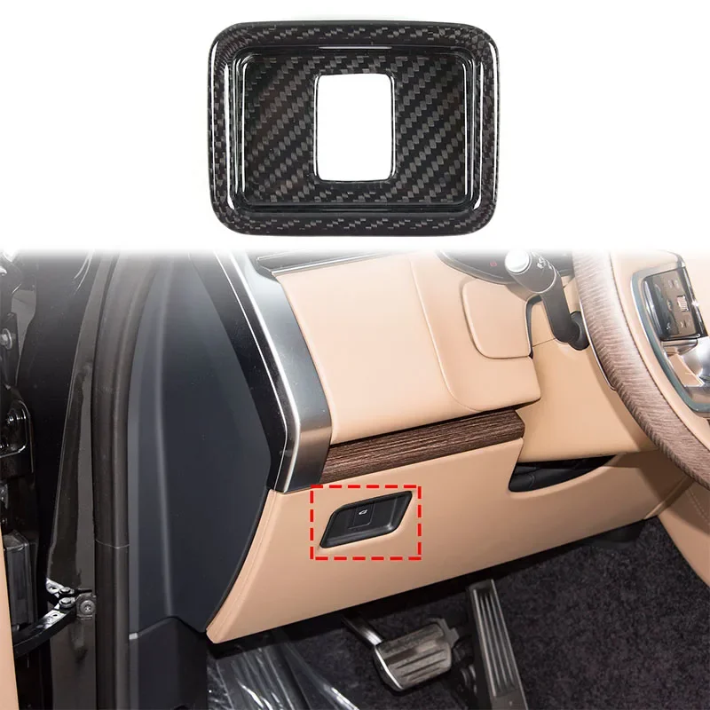 

For Land Rover Range Rover Vogue 2024+ Car Indoor Tailgate Switch Frame Sticker Real Carbon Fiber Interior Accessories