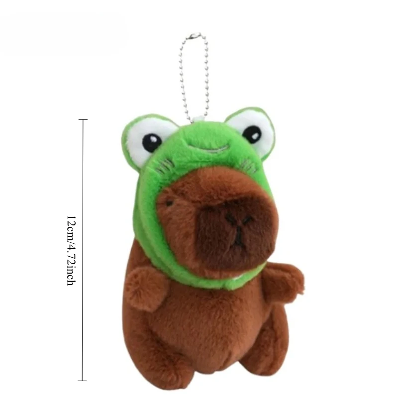 1-20 SZT. Pluszowa zawieszka z kapibarą, breloczek żaba, ozdoba do torby, urocza pluszowa zabawka zwierzątko, prezent dla dzieci na urodziny, Boże Narodzenie, przyjęcie świąteczne