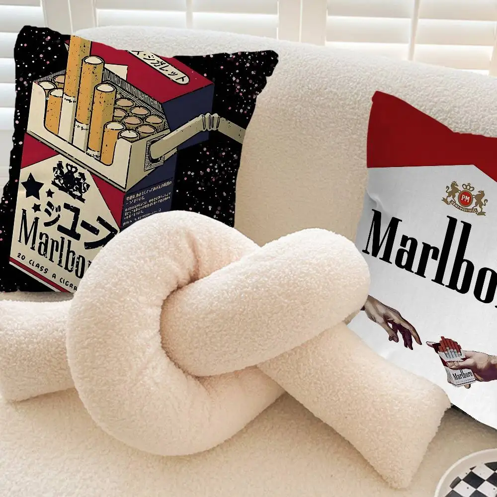 Funda de almohada personalizada Retro M-MarlboroS-S, decoración para fiesta infantil, funda de almohada para dormitorio infantil, regalo de cumpleaños para niños