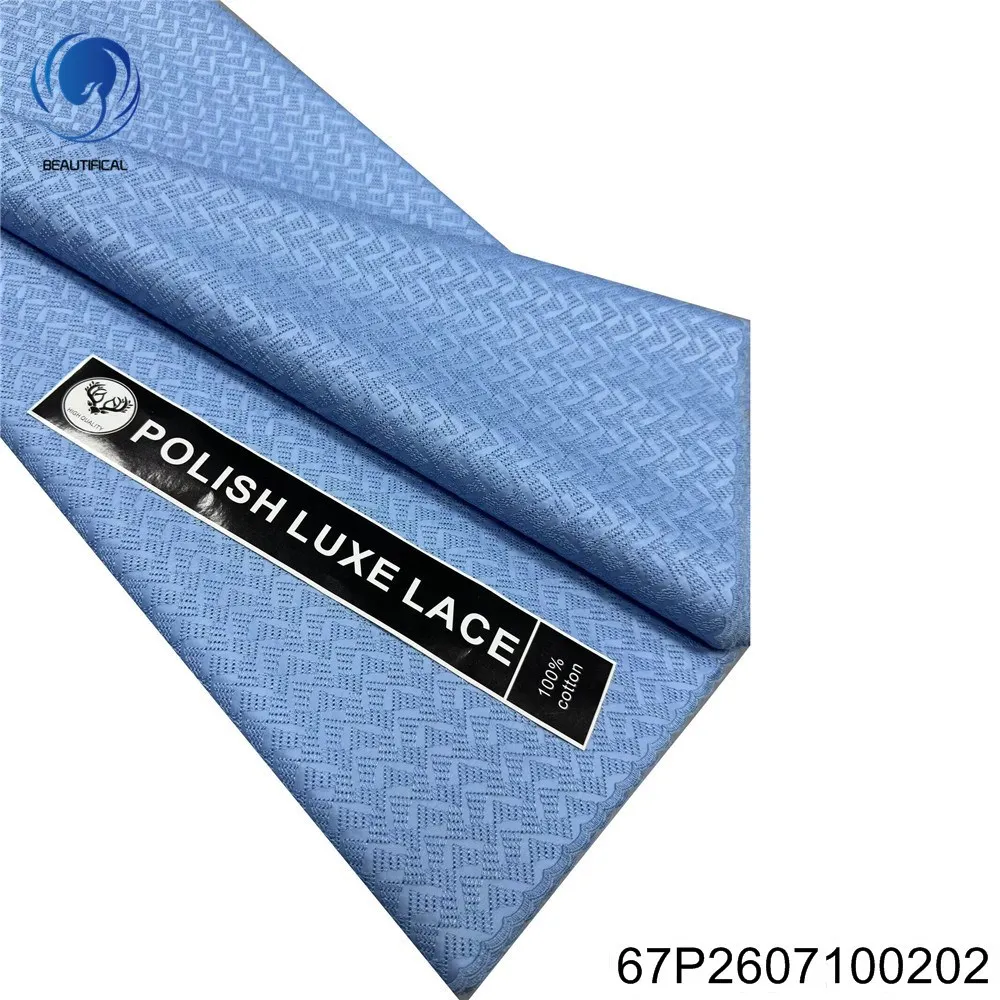 2026 New Blue All-cotton Tribute Satin Fabric, Soft Design, Elegant and Comfortable Men's Banquet Dress 67P26071002